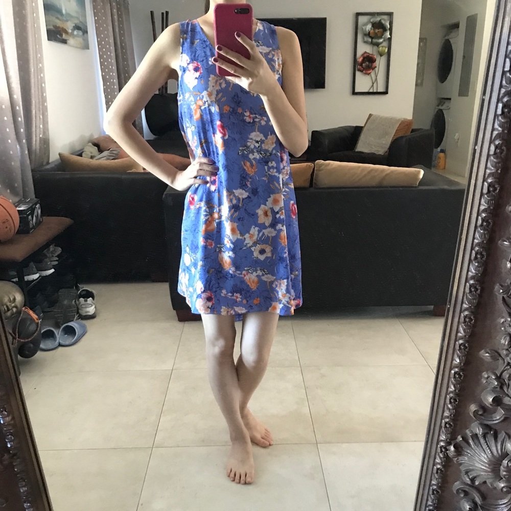 Blue floral dress BNWT